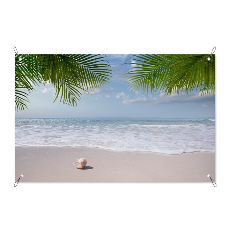 Tuinposter - tuindoek - Tuinposter Genieten aan het strand