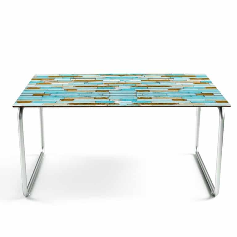 Tafelsticker Gekleurd steigerhout blauw
