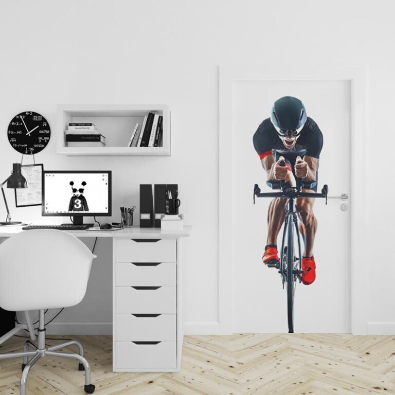 Deursticker Wielrenner
