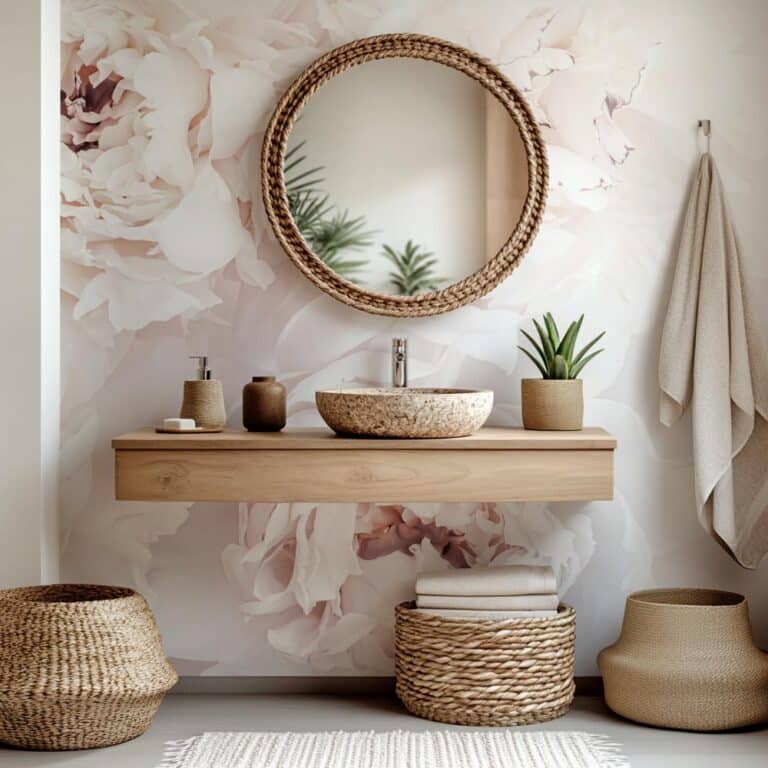 Badkamerbehang Pioenrozen close up - behang badkamer