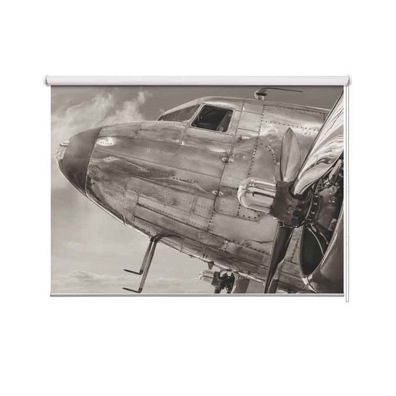Rolgordijn Vintage vliegtuig close up