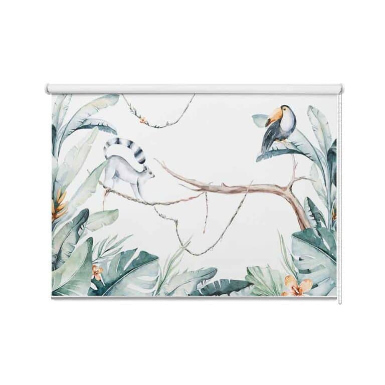 Rolgordijn Mimaki en toekan in jungle