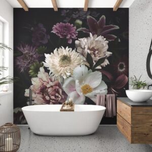 Badkamer behang Stilleven met bloemen