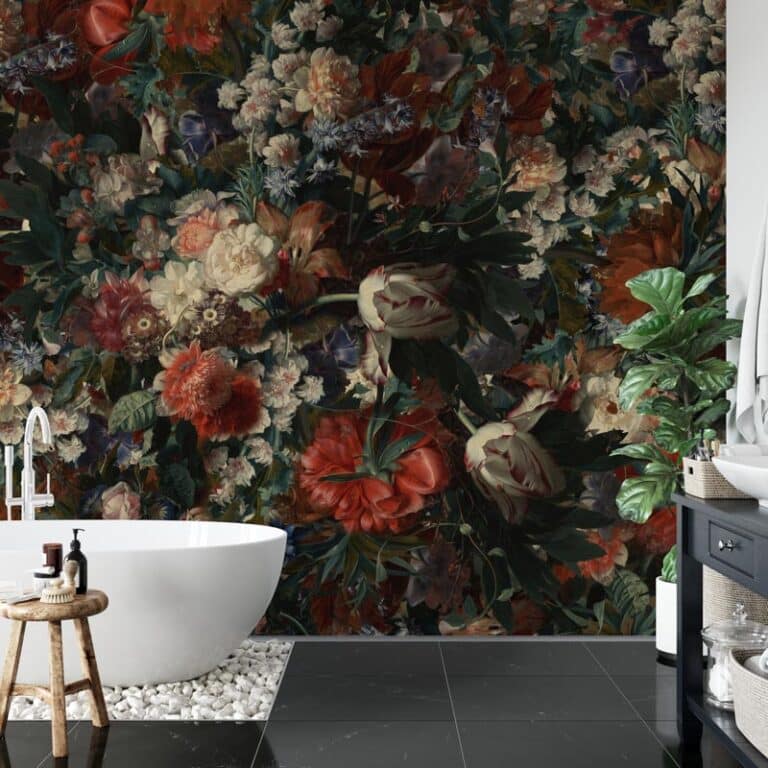 Fotobehang Stilleven van bloemen patroon