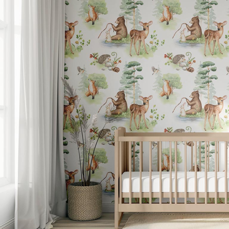 kinderbehang Gezellige dieren - dieren behang