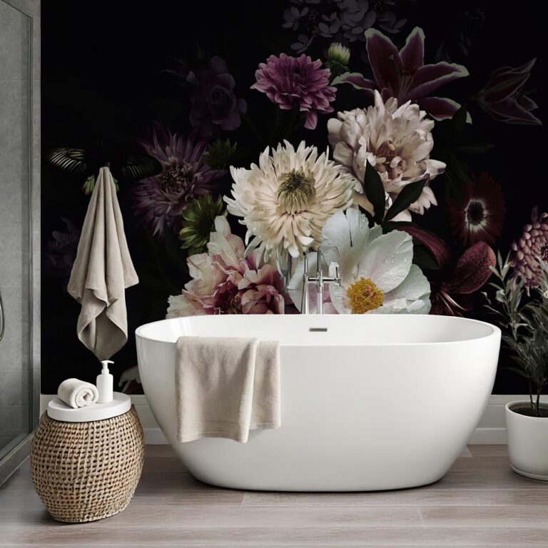 Badkamer behang Stilleven met bloemen