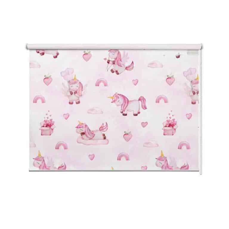 Rolgordijn Schattige eenhoorn