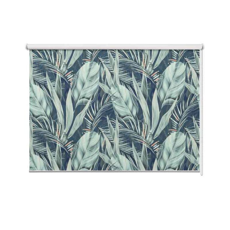 Rolgordijn Jungle bladeren groentinten