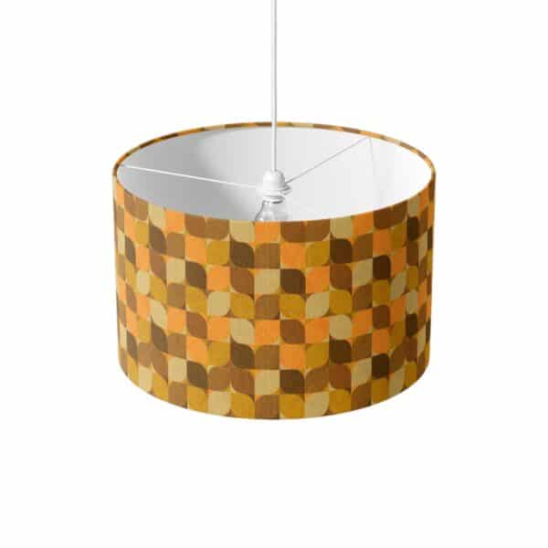 Lampenkap Grafisch retro patroon oranje