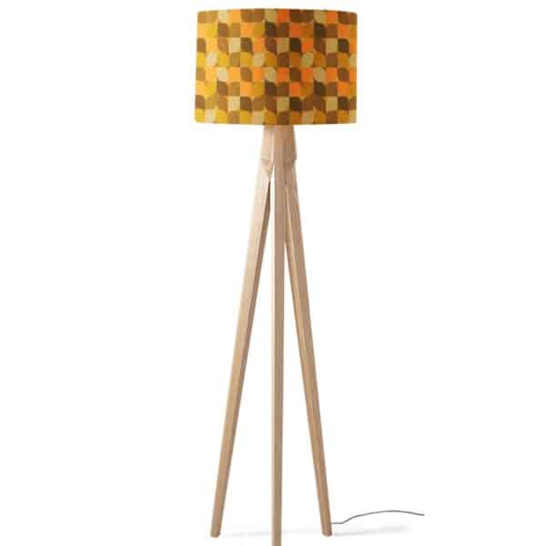 Lampenkap Grafisch retro patroon oranje