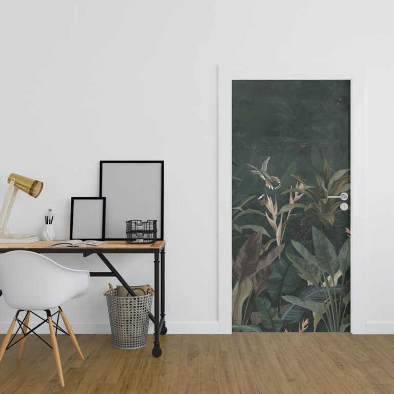 Deursticker Jungle met vogels