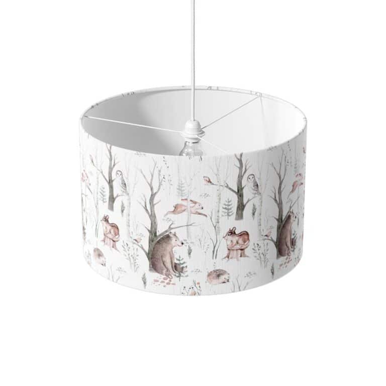 Lampenkap Dieren in bos aquarel - lanpenkap - kinderlamp