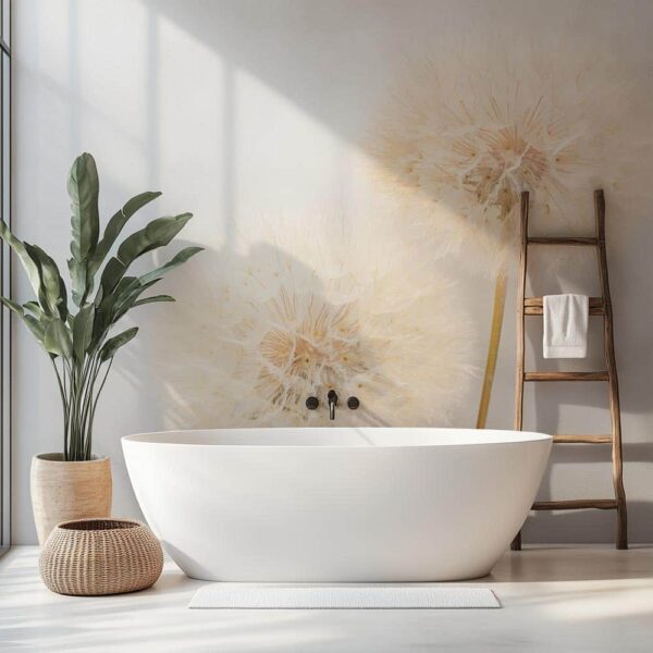 Badkamer behang Blaasbloem duo