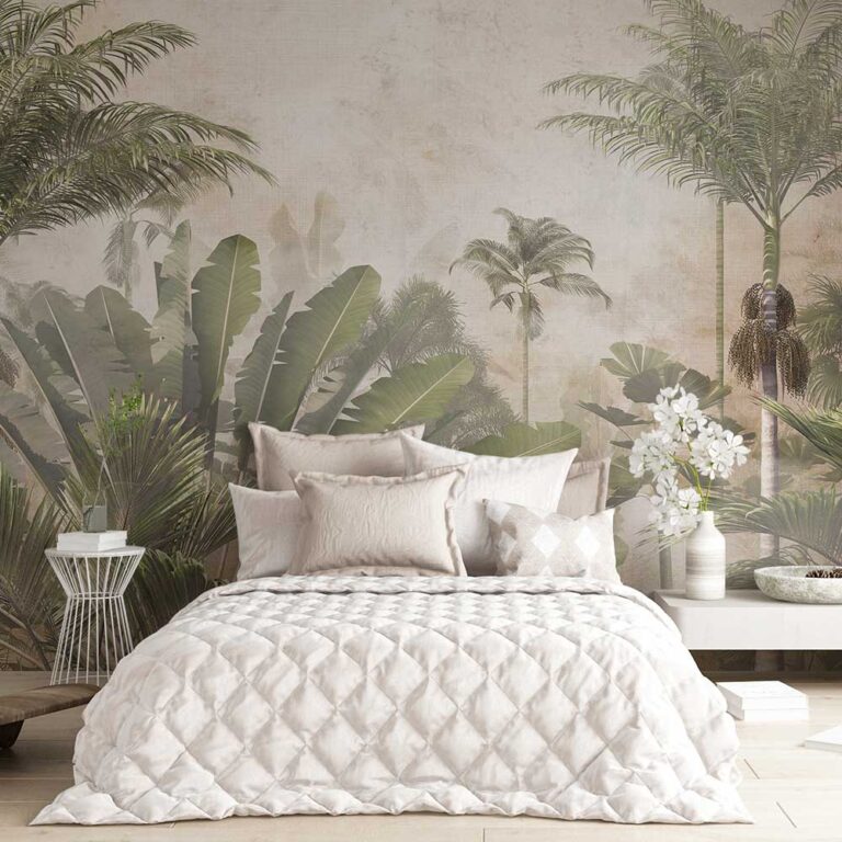 Fotobehang Palmbomen in de jungle