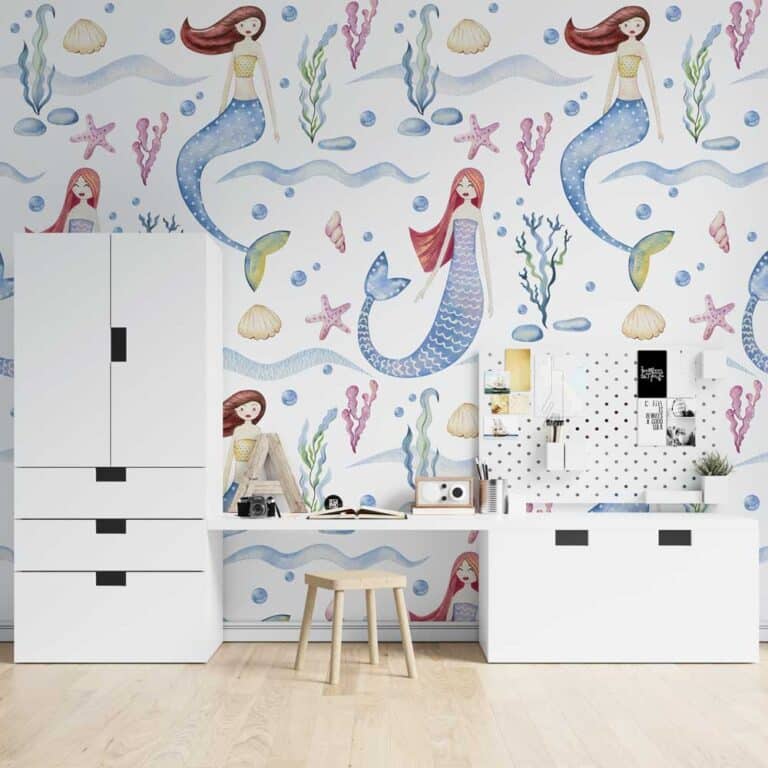 Kinderbehang Zeemeerminnen - meisjes behang