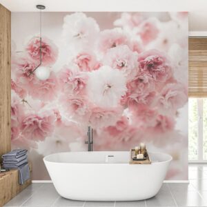 Badkamer behang Sakura bloem