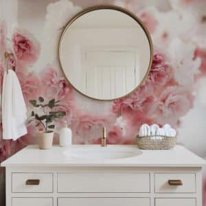 Badkamer behang Sakura bloem