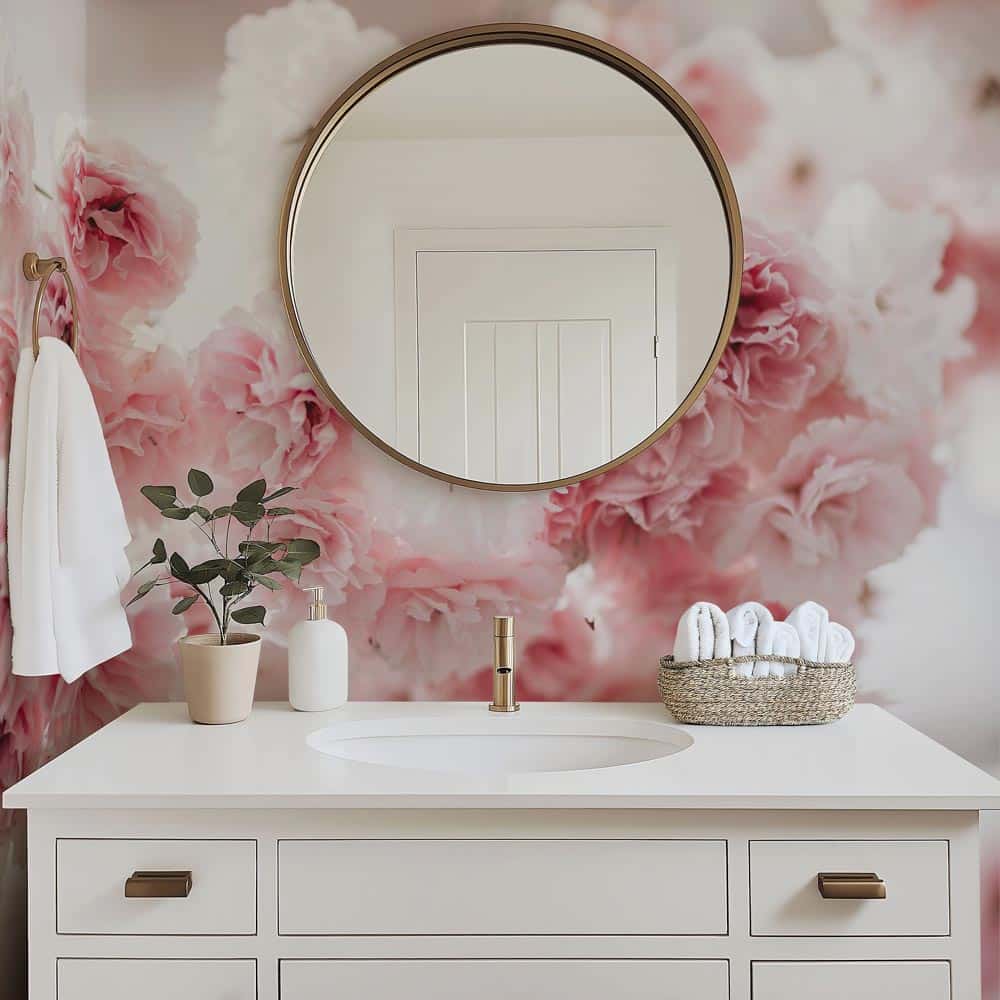 Badkamer behang Sakura bloem