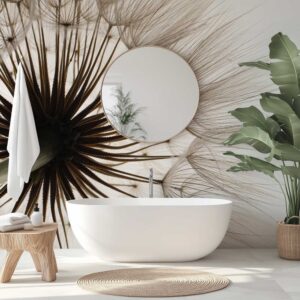 Badkamer behang Dandelion detail