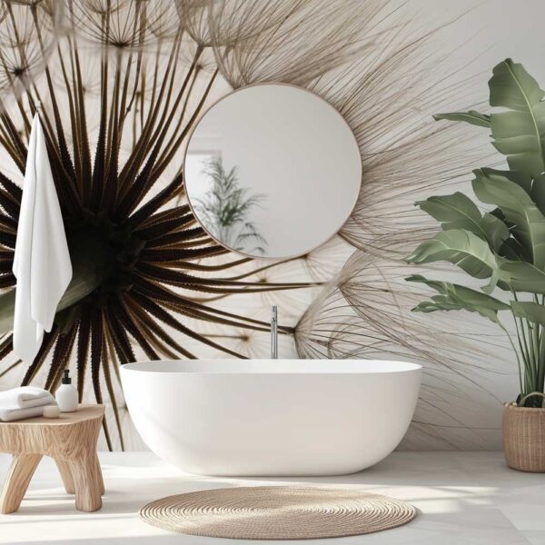 Badkamer behang Dandelion detail