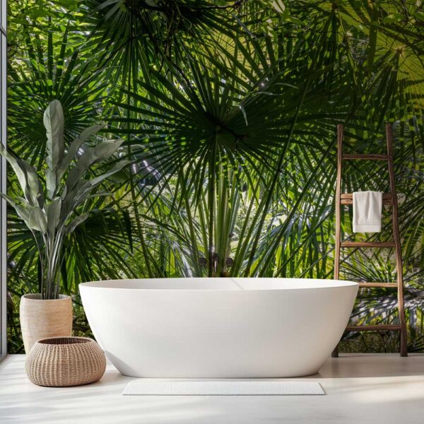 Badkamer behang Onder de palmboom