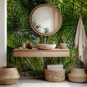 Badkamer behang Onder de palmboom