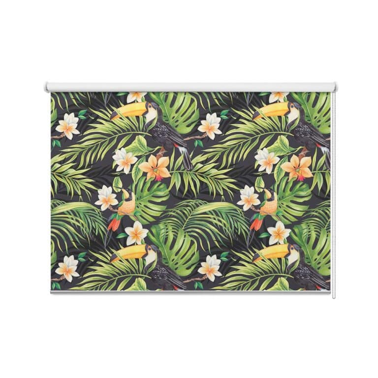 Rolgordijn Toekans en paradijsvogels