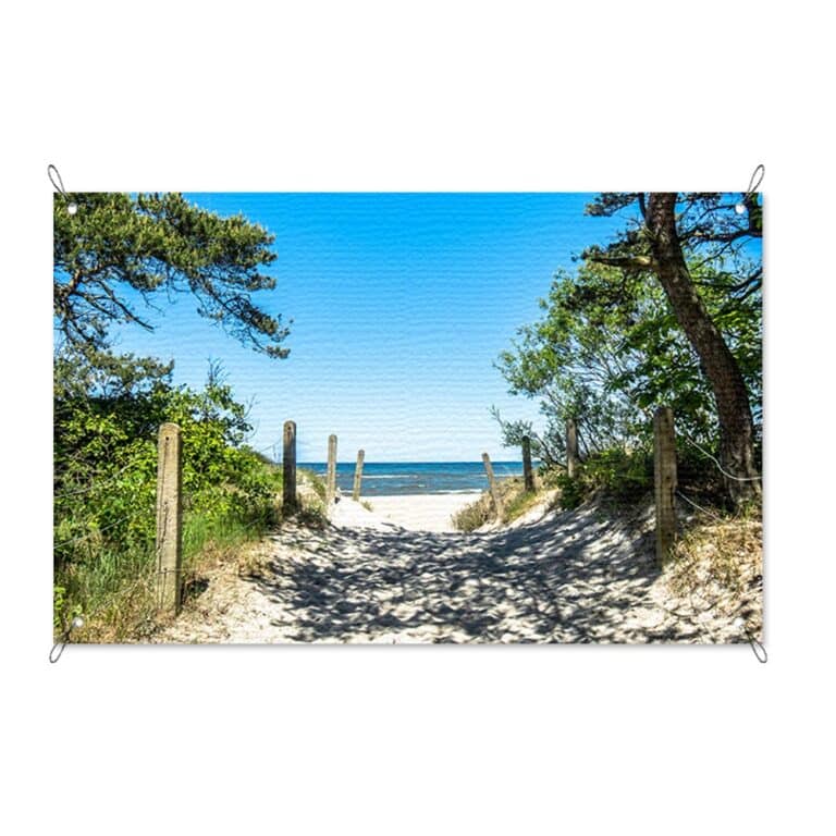 Tuinposter Zandpad naar zee