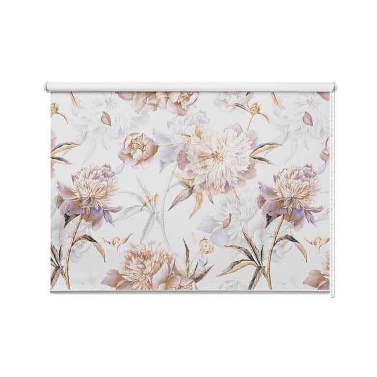 Rolgordijn Romantische bloemen aquarel