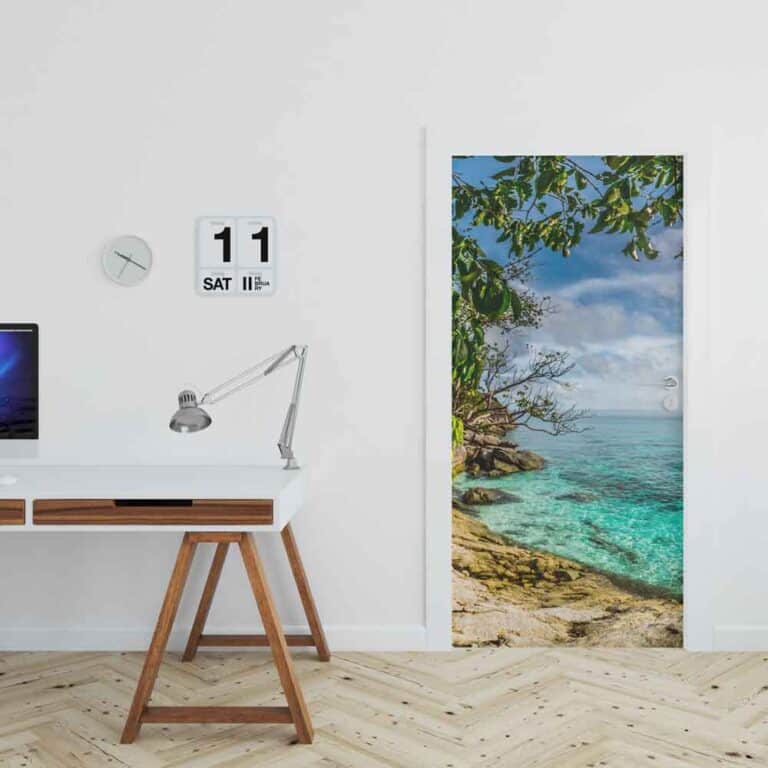 Deursticker Tropische zee panorama