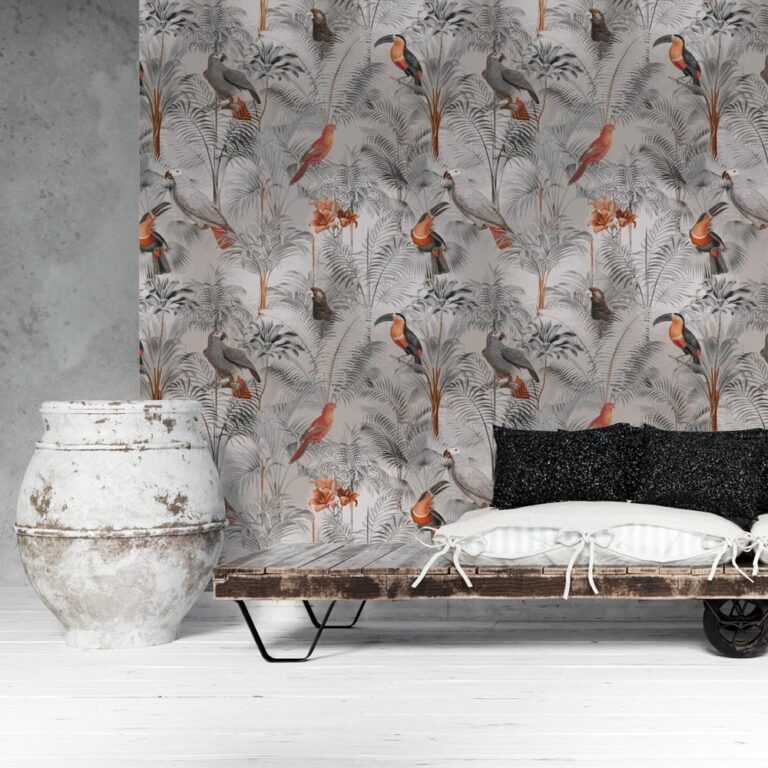 Fotobehang vogels in jungle