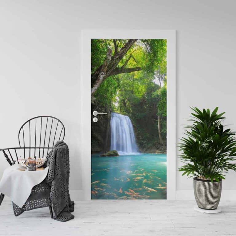 Deursticker jungle - Deursticker Waterval in de jungle