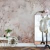 Flamingo behang