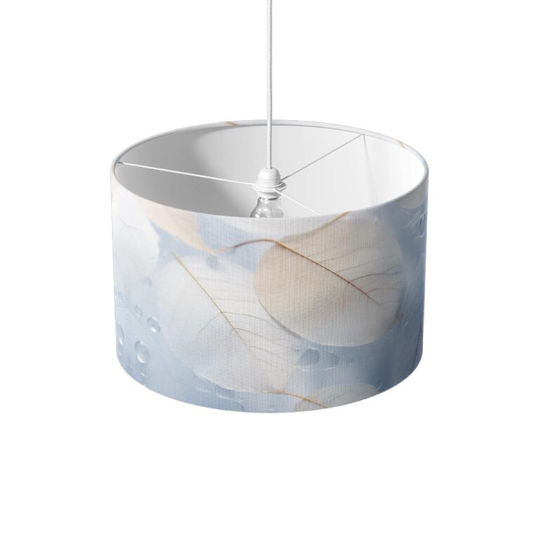 Lampenkap Lichte blaadjes met waterdruppels