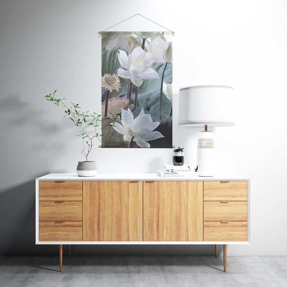 Textielposter Waterlelies - wanddecoratie