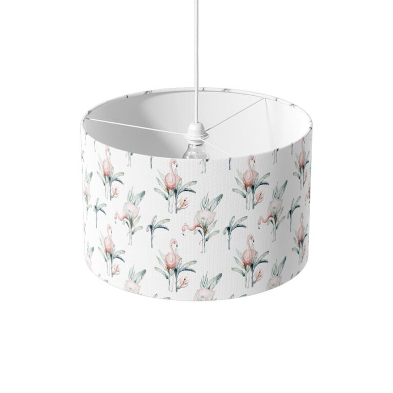 Lampenkap Flamingo patroon aquarel