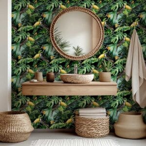Badkamer behang Toekans in jungle