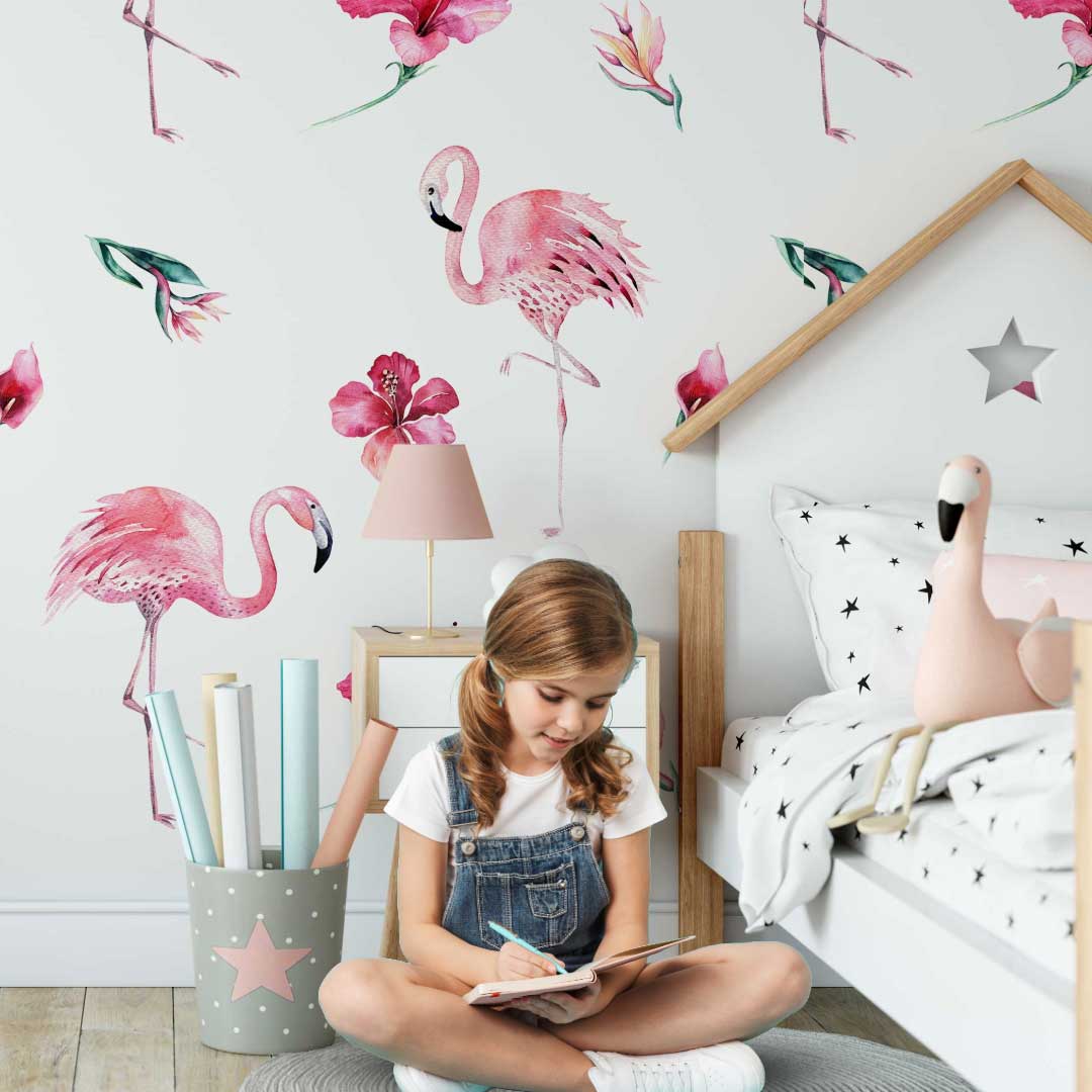 Kinderbehang meisje banner vierkant