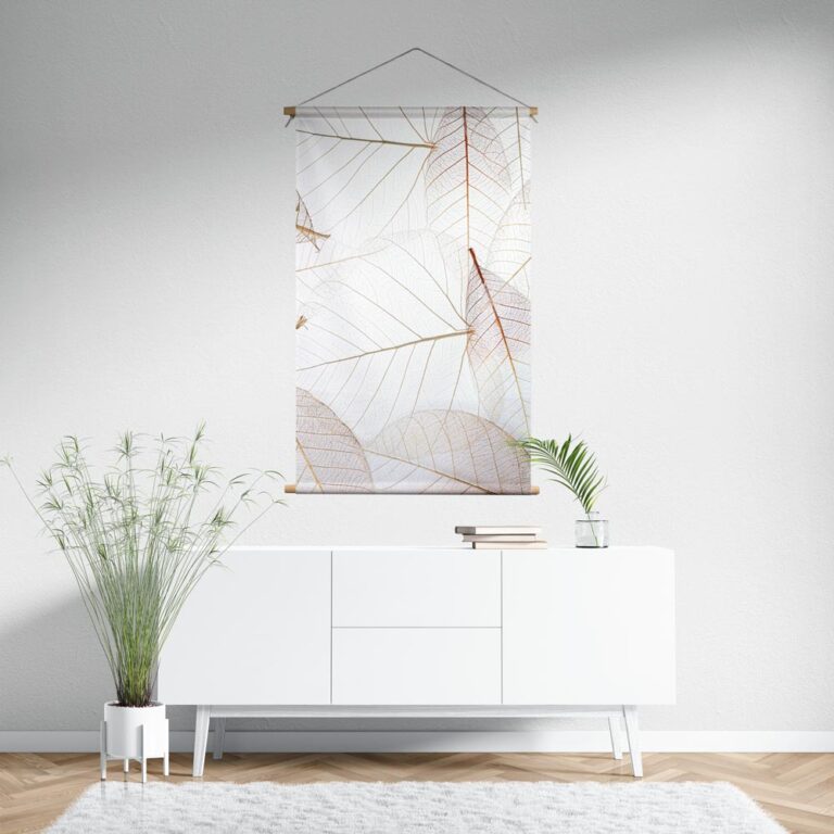 Textielposter Bladeren met nerven