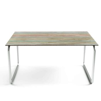 Tafelsticker Houten planken pastel gekleurd