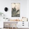Textielposter Giraf en olifant