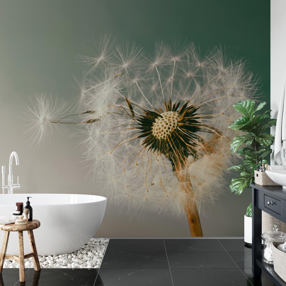 Badkamer behang Paardenbloem solo