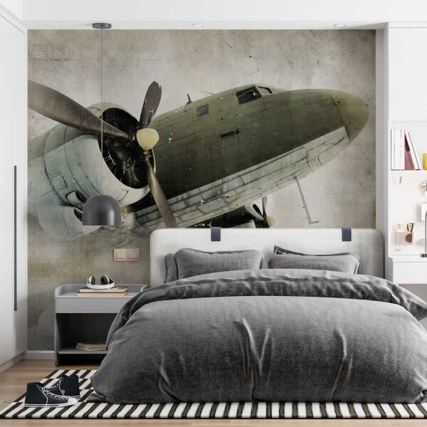 Fotobehang propeller vliegtuig vintage