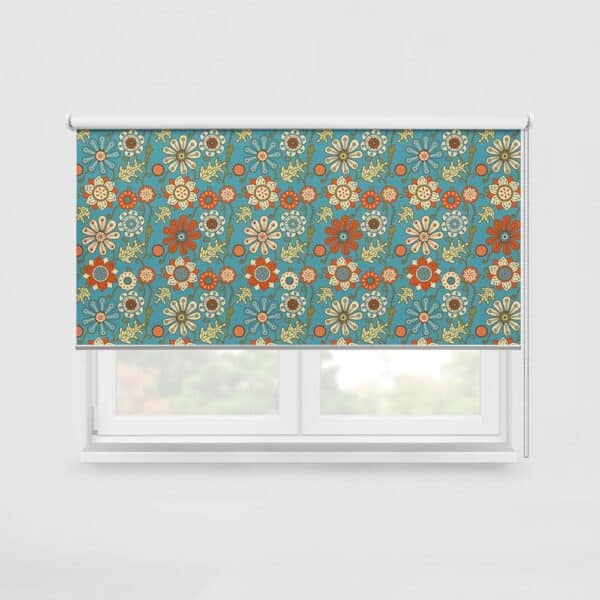 Rolgordijn - rolgordijn op maat - rolgordijn met print - bedrukte rolgordijnen - retro rolgordijn