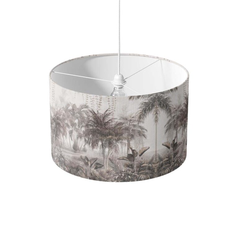 Lampenkap Weelderige jungle in taupe