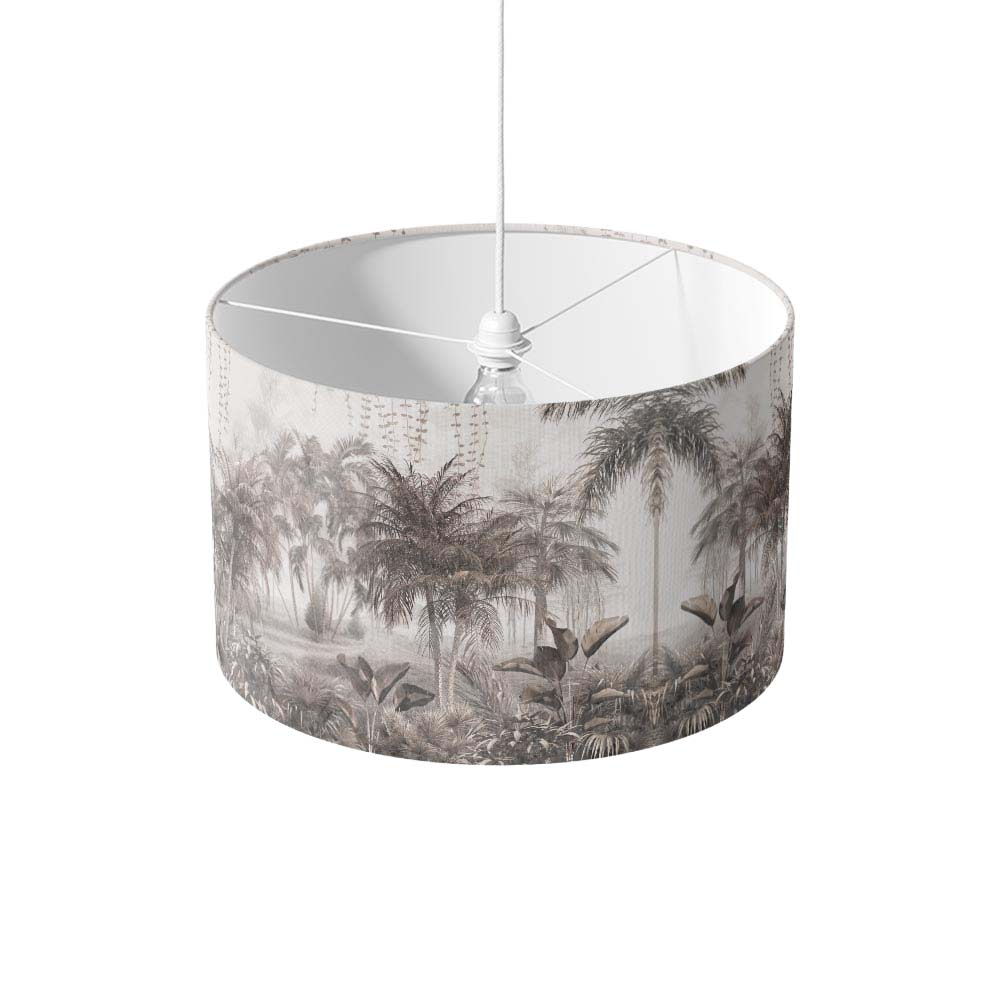Lampenkap Weelderige jungle in taupe