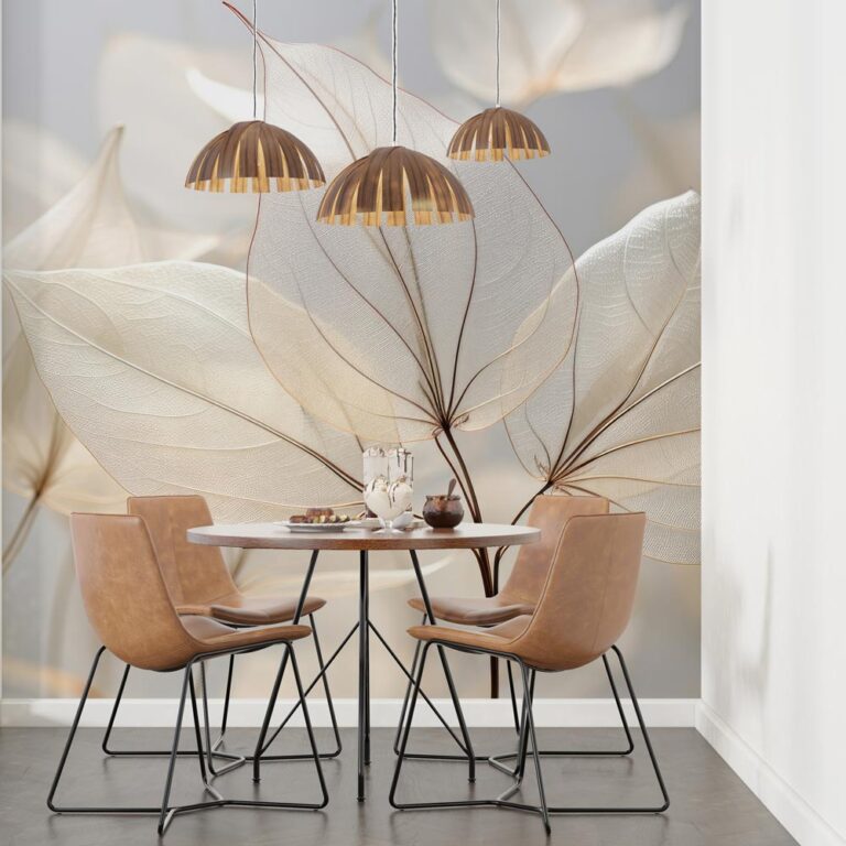 Fotobehang Lichte bladeren detail