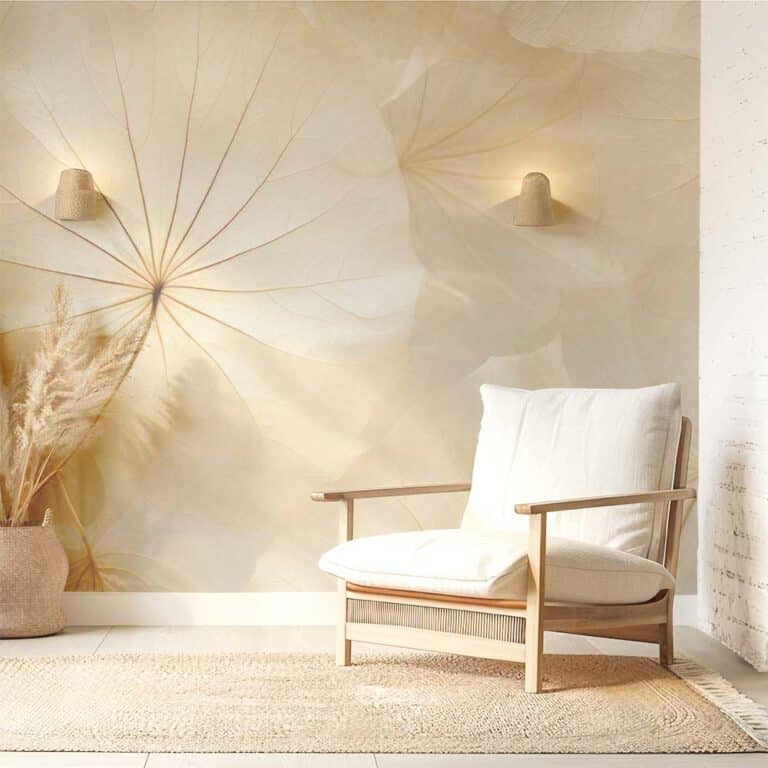 Fotobehang Bladeren met nerven