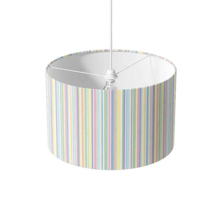 Lampenkap Pastel gestreept patroon