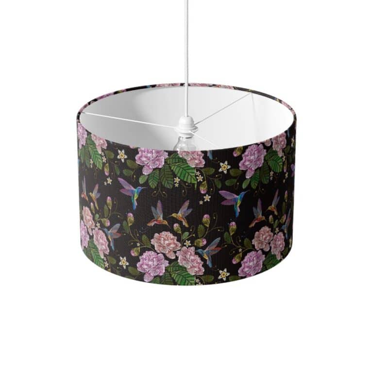 Lampenkap Kolibrie bloemen